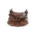 Franco Sarto Leather Shoulder Bag: Brown Solid Bags