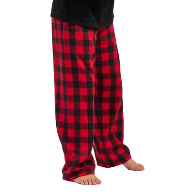 Boxercraft BY6624 Youth Polyester Flannel Pant in Red/Black Buffalo size XL