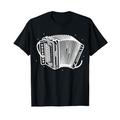 Akkordeons Linienkunst für Musiker Akkordeon T-Shirt