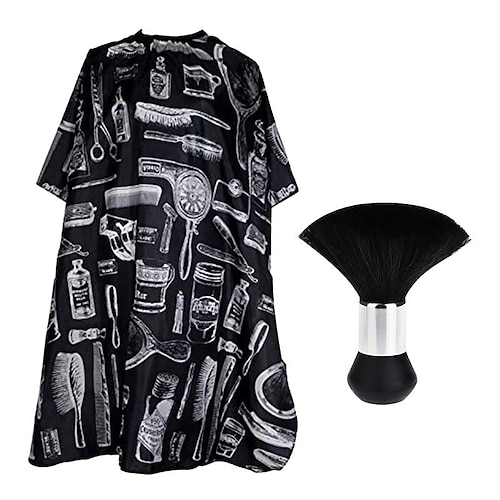 Professioneller wasserdichter Haarstyling-Umhang für Friseursalon-Umhang für Friseursalon mit Schnappverschluss, weiß Image