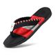 Men's Slippers Flip-Flops Flip-Flops Plus Size Casual Beach Home Daily Canvas Breathable Loafer Black Red Orange Color Block Summer Spring