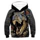 Kids Boys' Hoodie Long Sleeve 3D Print Animal Gray Children Tops Fall Winter Active Basic Streetwear Daily Outdoor 2-13 Years