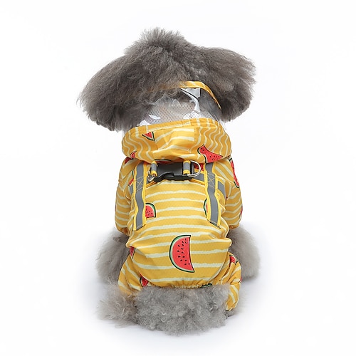 Hund Katze Regenmantel Regenjacke Mode Lässig Reflektierend Wasserdicht Weich Waschbar Bequem Outdoor Alltagstauglich Hundebekleidung for Bichon Frise Zwergspitz Baby Haustier Papillon Klein Image