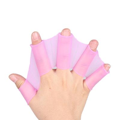 2Pcs Men Women Child Silicone Swim Pool Sports Professional Training Swimming Half Finger Hand Fins Webbed Gloves Paddles Equipment