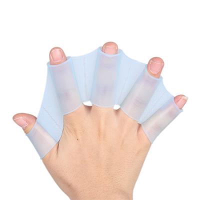 2Pcs Men Women Child Silicone Swim Pool Sports Professional Training Swimming Half Finger Hand Fins Webbed Gloves Paddles Equipment