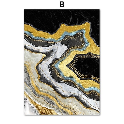 1 Panel abstrakte Drucke/Poster Luxus rosa blau gold Wandkunst modernes Bild Wohnkultur Wandbehang Geschenk gerollte Leinwand ungerahmt, ungedehnt Image