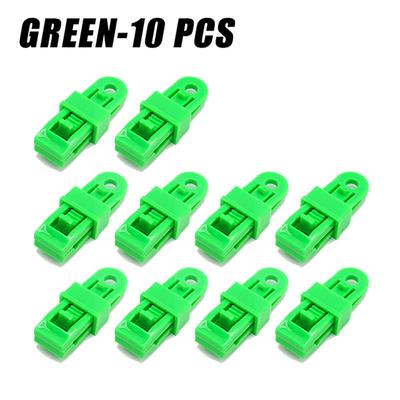 10PCS Push-Pull Tent Clips Tent Attachment Clips Outdoor Camping Tent Hooks Windproof Strap Barb Clips