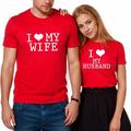Couple T-shirt Heart LOVE 2pcs Couple's Men's Women's T shirt Tee Crew Neck Red Valentine's Day Daily Short Sleeve Print Fashion Casual