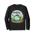 Peace Sign Hand Lizard für Kinder, Herren, Damen, Earth Day Lizard Langarmshirt