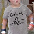 Boys Round Neck T-shirt Fist Print Short Sleeve Tees Top Kids Summer Clothes