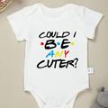 "Baby Boys And Girls Funny ""could I Be Any Cuter"" Short Sleeve Round Neck Onesie Clothes, Cotton Fabric For Baby's Health"