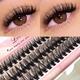 40d 60 Clusters Lashes, D Curling Volume Individual Lashes Extensions, Wispy Lashes Cluster Diy At Home ( D-9-16 Mix ) Grafting Lashes 0.07mm Makeup