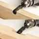 "10pcs Wood Carving File Rasp Drill Bit, 1/4"" 6mm Rotary Rasp Drill Bit Set, Diy Woodworking Rotating Embossed Chisel Shaped Shank Tool Burr Power Tools For Engraving Polishing Grinding"