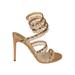 Chandelier Embellished Satin Sandals - Metallic - Rene Caovilla Heels