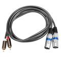 1.5M Dual Rca Male To Xlr Male Cable 2 Xlr To 2 Rca Plug Adapter Hifi Stereo Audio Extension Cable for Miniphone Speaker