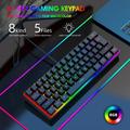 kosheko Russian Language Wired Illuminated Keyboard Mechanical Sense Gaming Keyboard Gaming Desktop PC Laptop Keyboard Black