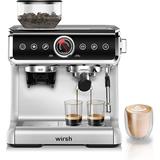 wirsh Espresso Machine 15 Bar Espresso Maker with Commercial Steamer for Latte and Cappuccino Expresso Coffee Machine with 42 oz Removable Water Tank Full Stainless Steel