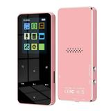 Portable MP3 Player TFT Touch Bluetooth Walkman 1.8-Inch Full Touch Screen Walkman(Pink No Card)