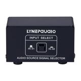 LYNEPAUAIO Selector 2 In 1 Between Computer And Out A/b Switch No Rca Between Switcher Rca 2 Rca Between Computer 1 Out / In 2 Out With No Rca Out / 1 Switch Stereo Audio / 1 In Audio Splitter Box