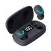 Kugisaki Wireless Earbuds Bluetooth Headphones Intelligent Headset Waterproof Anti-Sweat Macaron Color In-Ear Touch Digital Display Headset Black Ear Buds