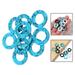 10x Loose Beads for Jewelry Making Flatback Cabochons Synthetic Turquoise Beads Charms Crafts DIY Earring Bracelet Necklace Blue