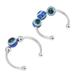 2pcs Men Women Eye Rotating Bead Ring Adjustable Fashionable Anxiety Stress Relief Ring for Office Work