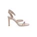 Mix No. 6 Heels: Strappy Stiletto Cocktail Ivory Print Shoes - Women's Size 7 - Open Toe
