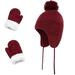 Children Hat and Glove 3Pcs/Set Outdoor Kids Warm Hats Glove