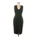 Black Halo Casual Dress - Sheath: Green Solid Dresses - Women's Size 8
