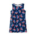 Toddler Girls Dresses Fourth Of July Independent Day Star Stripes Prints Sleeveless Pockets Costome Casual Fall Winter Clothes Dark Blue 130