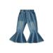 FOCUSNORM Toddler Baby Girls Retro Jeans Bell Bottom Flared Pants Denim Pants Casual Fall Winter Clothes