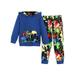 Bslissey 3T 4T 5T 6T 7T Little Boys Pants Sets Toddler Boys Print Pocket Long Sleeve Hooded Hoodies + Elastic Waist Long Pants 2Pcs Outfits Kids Casual Daily Clothes