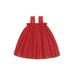 TheFound Toddler Baby Girls Tutu Tulle Mini Slip Dress Casual Sequin Bow Decor Sleeveless Ruched A line Dress Princess Party Dress