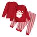 KYAIGUO Baby Boys Girls Toddler Pajamas Sleepwear 2 PCS Sets Christmas Cotton Toddler Girls Long Sleeve Christmas Pjs Set Boys Xmas PJS