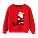 Toddler Boys Girls Sweatshirts Christmas Kids Child Baby Letter Long Sleeve Cartoon Tops Xmas Clothes Size 5-6T