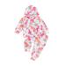 TheFound 2Pcs Infant Baby Girls Fall Winter Outfits Long Sleeve Dinosaur & Floral Print Hoodie Tops+Pants Clothes