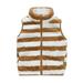 HBYJLZYG Sleeveless Singlet Zipper Jacket Caot Toddler Baby Boys Girls Double-Sided Fleece Stripe Plush Cute Winter Thick Casual Keep Warm Coat