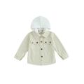 TheFound Toddler Baby Boy Corduroy Hooded Coat Long Sleeve Button Closure Fall Winter Jacket Outwear