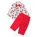 DkinJom the boys fall outfits Xmas Child Toddler Kids Baby Boys Cartoon Long Sleeve Shirt Solid Pants Trousers Christmas Outfit Set 2PCS Clothes