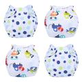 HAOAN 4Pcs Baby Urinary Pants Baby Cartoon Training Pants Learning Pants Children s Velvet Urinary Pants (2 * Blue Dots+2 * Cars)