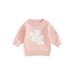 Luethbiezx Women s Floral Print Long Sleeve Knit Sweater for Winter