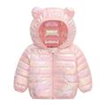 Elainilye Fashion Toddler Fleece Jacket Cute Baby Kids Jacket Girls Boys Down Jacket Hoodie Spring Infant Children s Coat For Girls Boys Pink