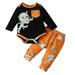 Rovga Outfit For Children Baby Boy 3Pcs My 1St Outfit Pumpkin Long Sleeve Romper Pants Leggings Hat Clothes Set