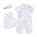 Rovga Outfit For Children Toddler Boys Sleeveless White Shirt Jumpsuit Vest Coats Child Kids Gentleman Set&Outfits