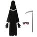Rovga Outfit For Children Boys Glowing Red Eyes Robe Black Cloak Kids Scary For
