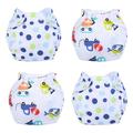 JUNWELL 4Pcs Training Pants for Boys Girls Toddlers Baby Potty Training Cotton Absorbent Training Pants Unisex Toddler Pee Pants for Boys & Girls(2 * Blue Dots+2 * Cars)