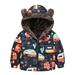 QUYUON Winter Coats for Baby Girls Boys Toddler Baby Boys Girls Hoodie Jacket Bus Pattern Fleece Lined Winter Thick Casual Keep Warm Hooded Coat Jacket Outerwear Baby Down Coat with Hood Orange 2T-3T