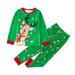 Quealent Boys Pajamas Male Big Kid 12 Month Boy Clothes Winter Toddler Baby Kids Boys Pajamas Sets Christmas Pajamas Sleepwear Tops 18 (Green 1-2 Years)