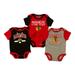 NHL Chicago Blackhawks Baby Boy s Bodysuit 3pk Size Newborn 0-3M