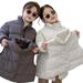 Esaierr Kids Toddler Boys Girls down Puffer Jacket Baby Autumn Winter Warm down Coat+Thick Warm Vest Outwear Two Piece Set Toddler Medium Length Cotton Snowsuit Jacket for 1-6Y